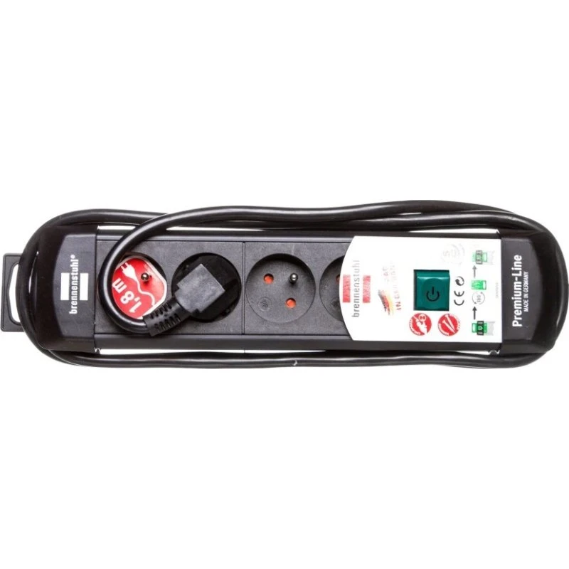 Brennenstuhl Premium-Line 1,8 m 4 gniazda czarna