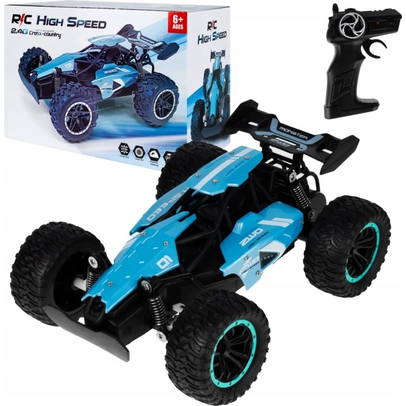 Click4Toys Samochód Wyścigowy RC Mocny Napęd LED