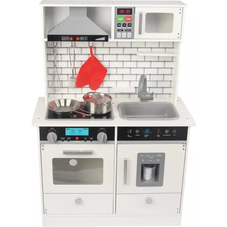 BittyBakers Drewniana kuchnia dla dzieci 93 cm z akcesoriami