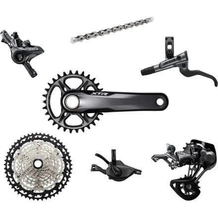 Shimano XTR M9120 12-rzędowa mechaniczna z hamulcami 2-tłoczkowymi 175 mm, 36T, 10-45