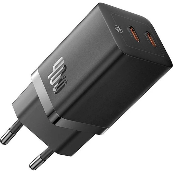 Baseus GaN5 Pro 40W 2x USB-C czarna