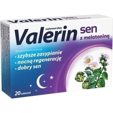 Valerin Sen z Melatoniną 20 tabletek