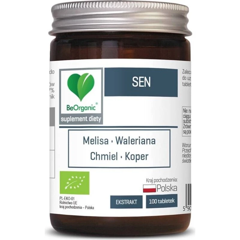 BeOrganic Sen BIO 450 mg x 100 tabletek