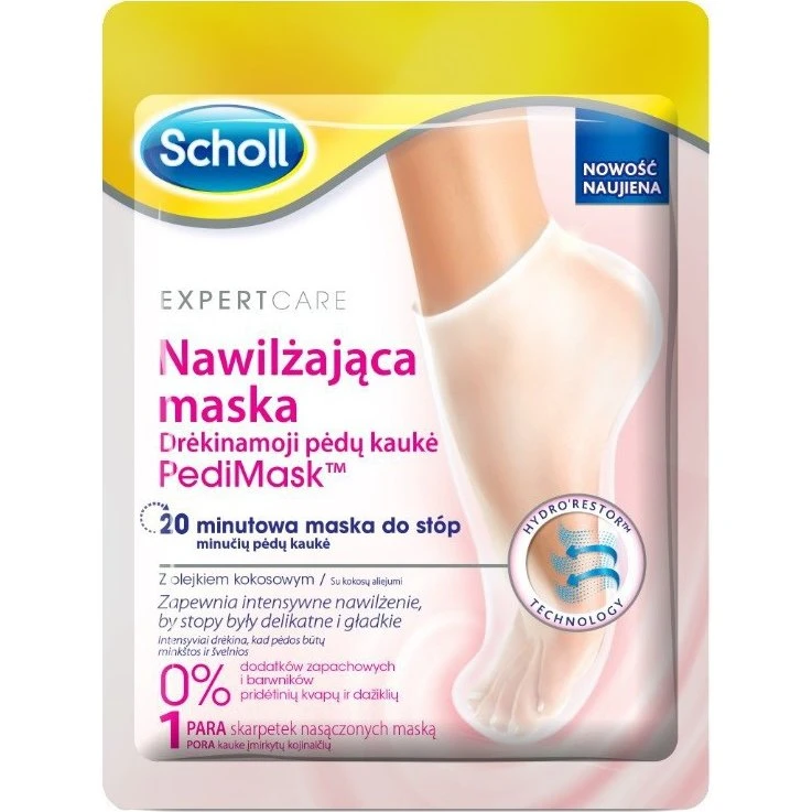 Scholl Nawilżająca Maska do Stóp z Olejkiem Kokosowym
