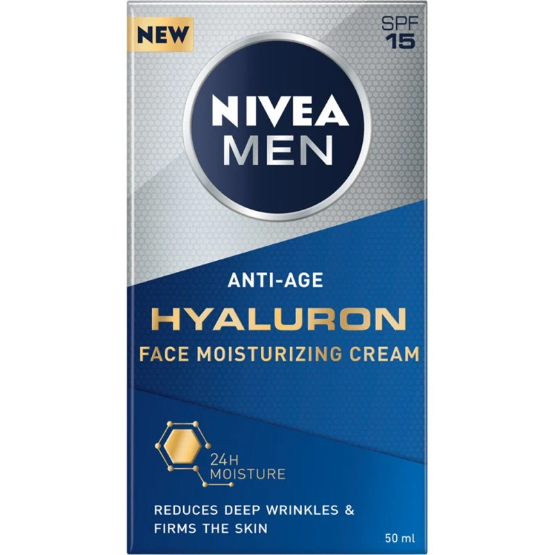 Nivea Men Hyaluron Krem Przeciwzmarszczkowy 50ml SPF15