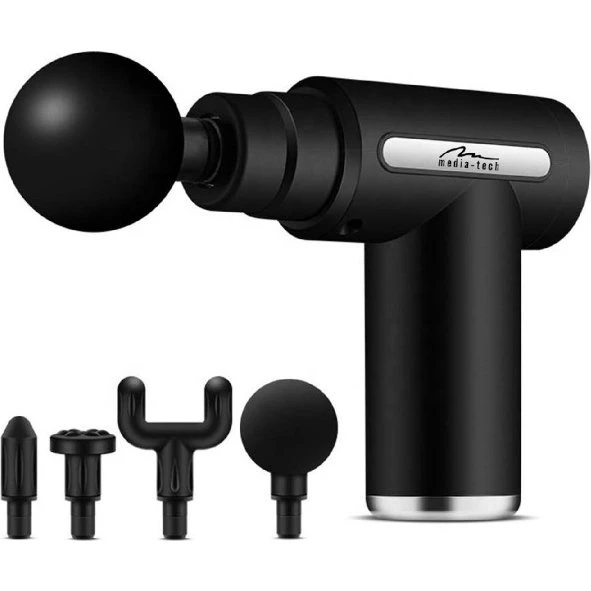 Media-Tech MT6521 – Pistolet do masażu z 4 głowicami