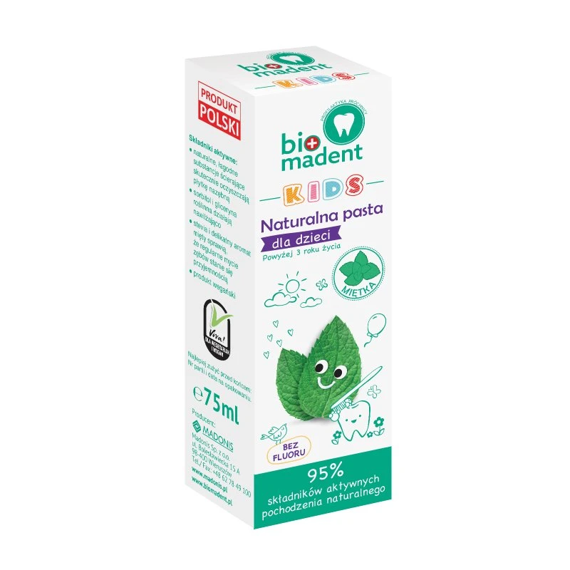 BIO MADENT KIDS Pasta dla Dzieci Miękka 75 ml