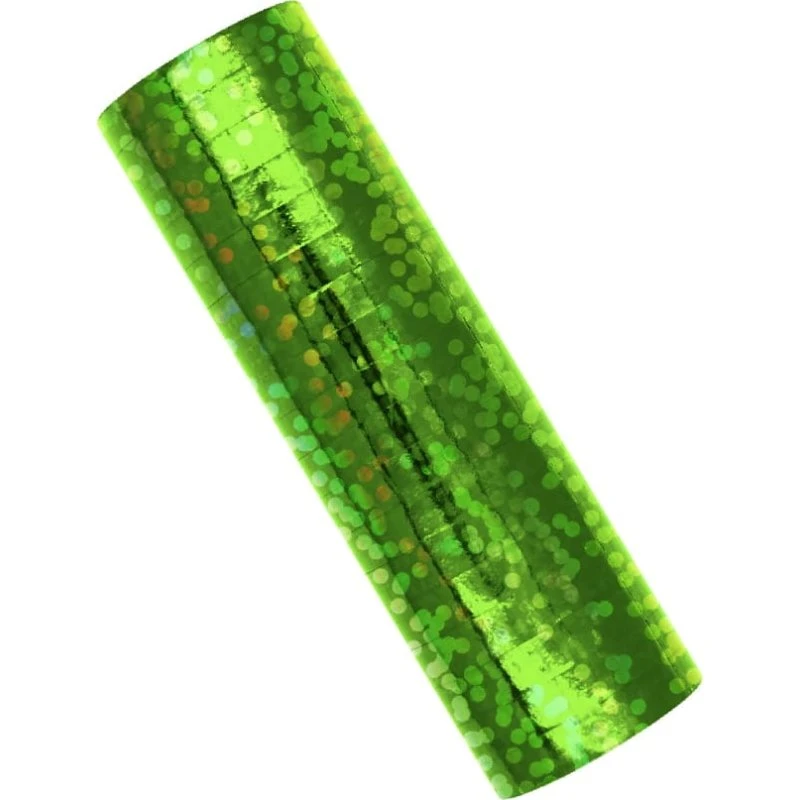Serpentyna holograficzna brokatowa zielona 18 pasków
