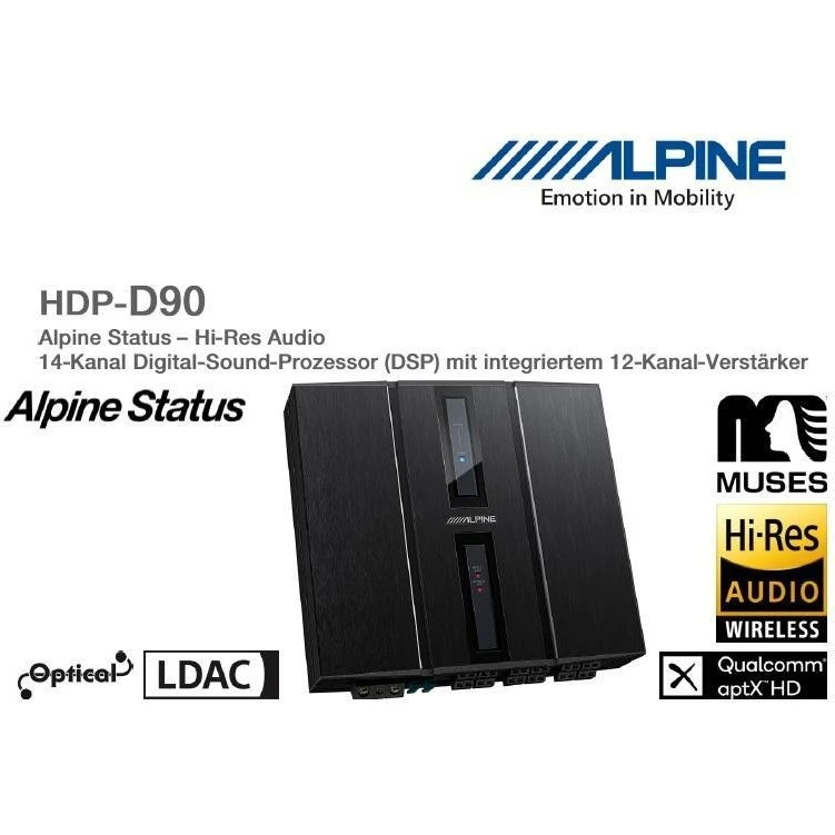 Alpine HDP-D90 14-kanałowy DSP z 12-kanałowym wzmacniaczem
