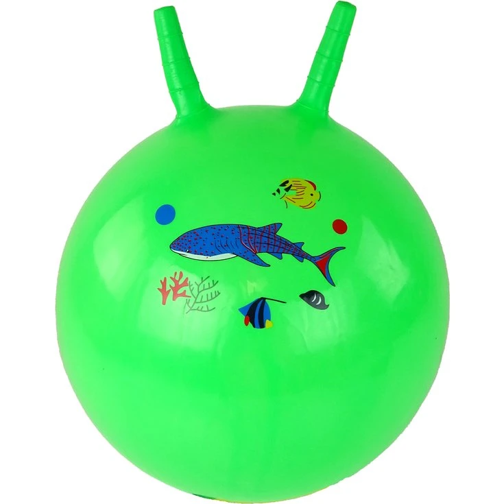 LeanToys Piłka do Skakania z Uchwytami 45 cm Zielona