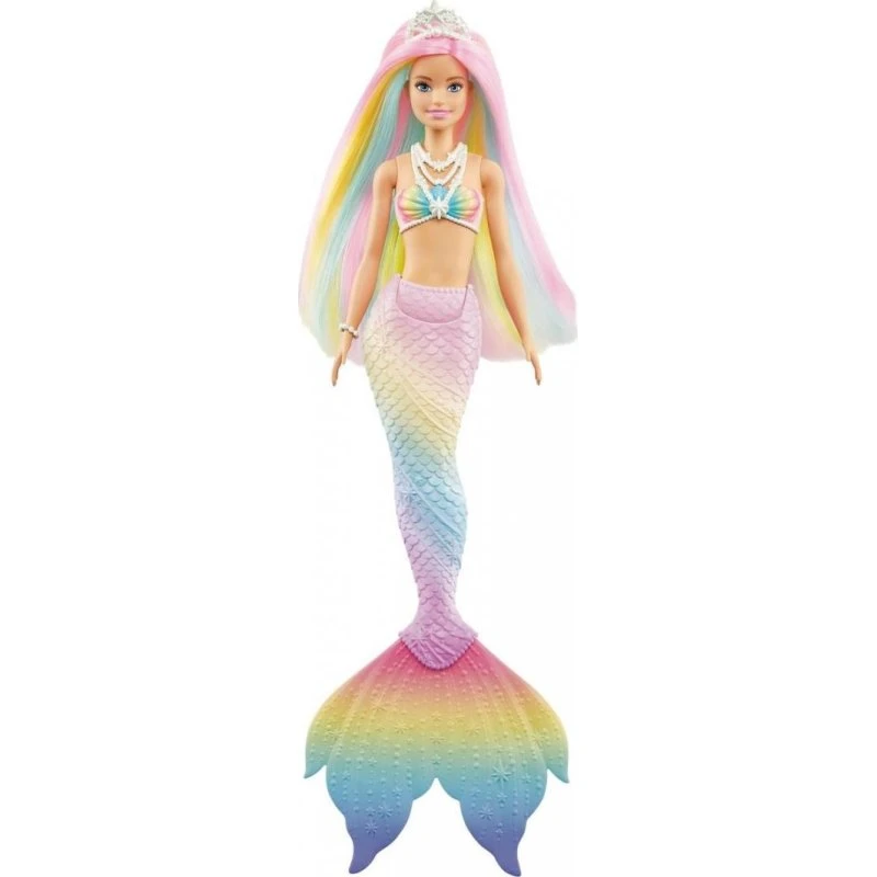 Mattel Barbie Syrenka Tęczowa Przemiana GTF89