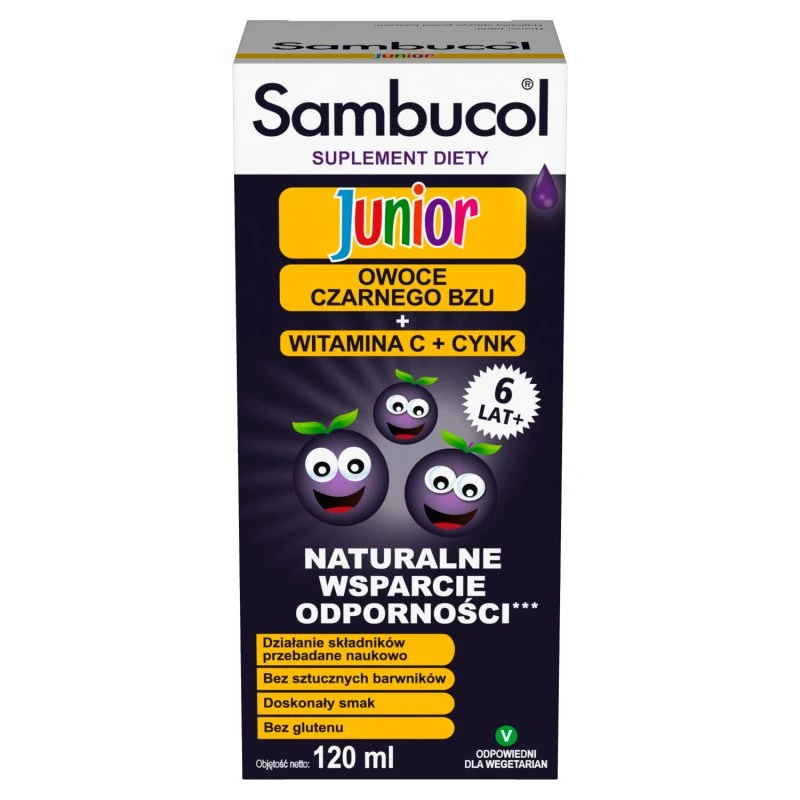 Sambucol Junior Syrop 120 ml dla dzieci od 6 lat
