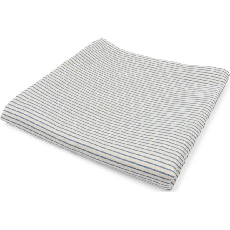 Konges Sløjd Duży Muślinowy Otulacz Stripe Blue 115x115 cm