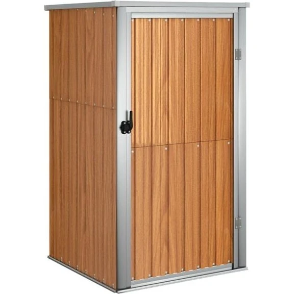 vidaXL Szopa ogrodowa brązowa 88x89x161 cm stal galwanizowana