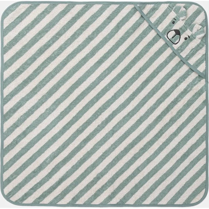 Liewood Albert Hooded Towel Peppermint/Creme de la Creme