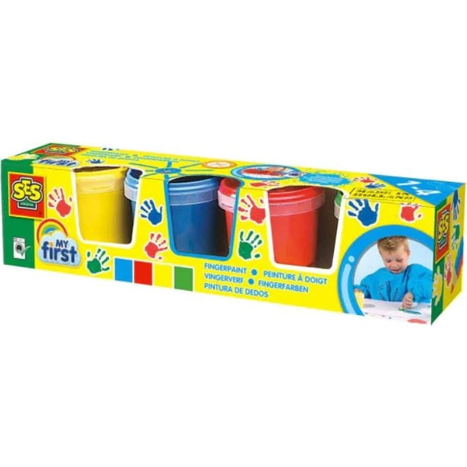 SES Creative Farby do malowania palcami 4 x 150 ml