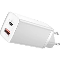 Baseus GaN2 Lite 65W USB-C/USB-A biała