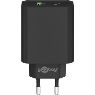 Goobay Ładowarka USB C PD 45W USB A QC 18W Czarna