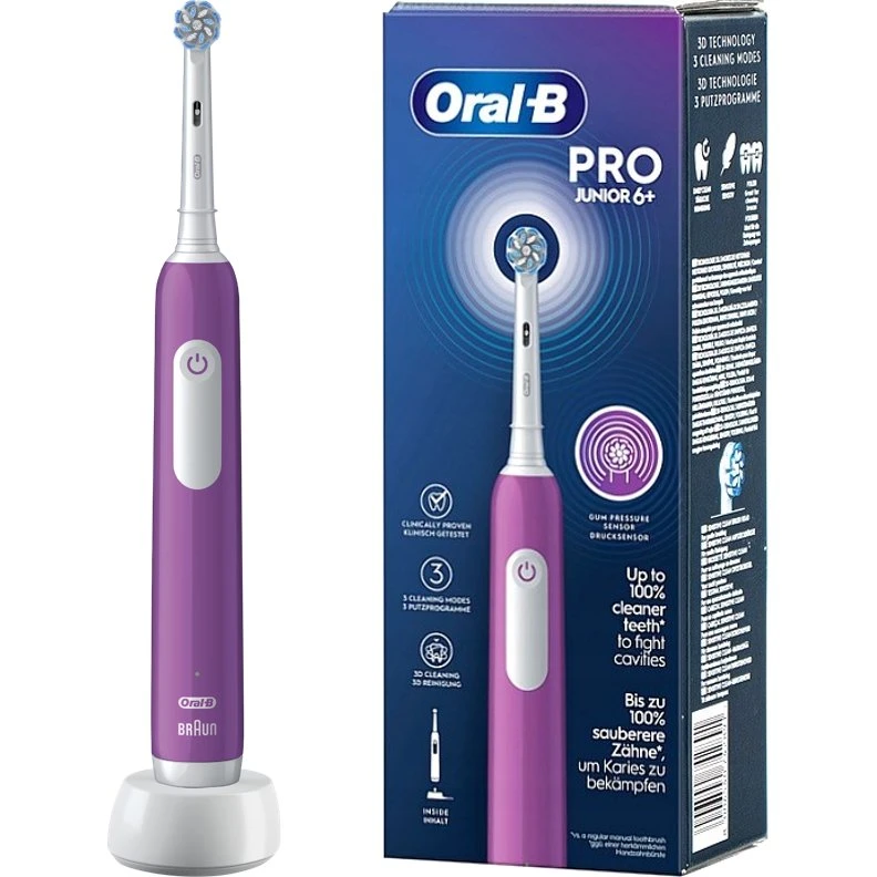 Oral-B Junior Szczoteczka Elektryczna Fioletowa dla Dzieci