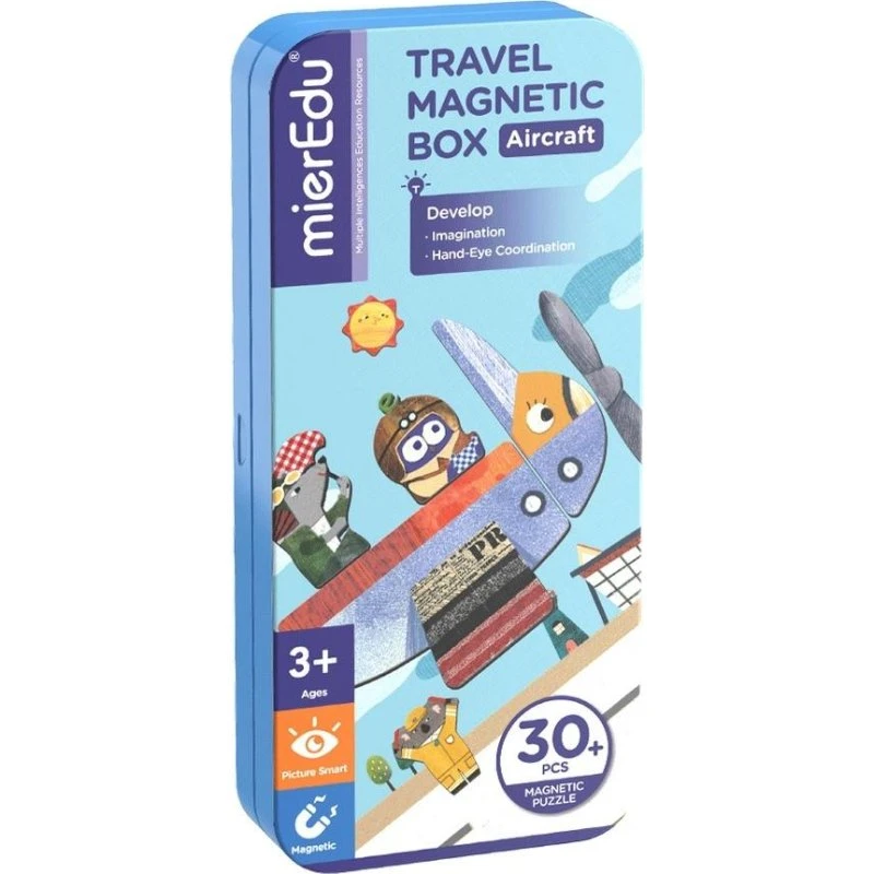 mierEdu Puzzle Magnetyczne Podróżne Samoloty
