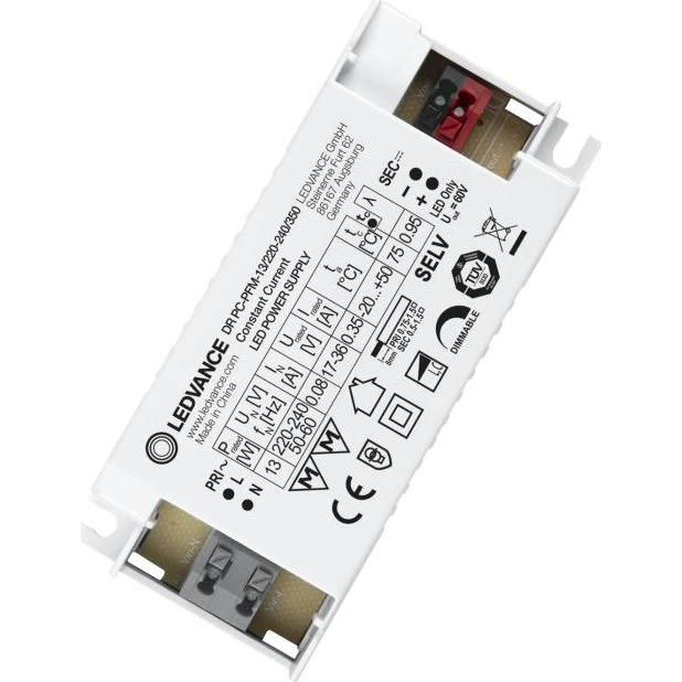DR-PC-PFM-13/220-240/350 Zasilacz LED 13W stało-prądowy z regulacją fazową