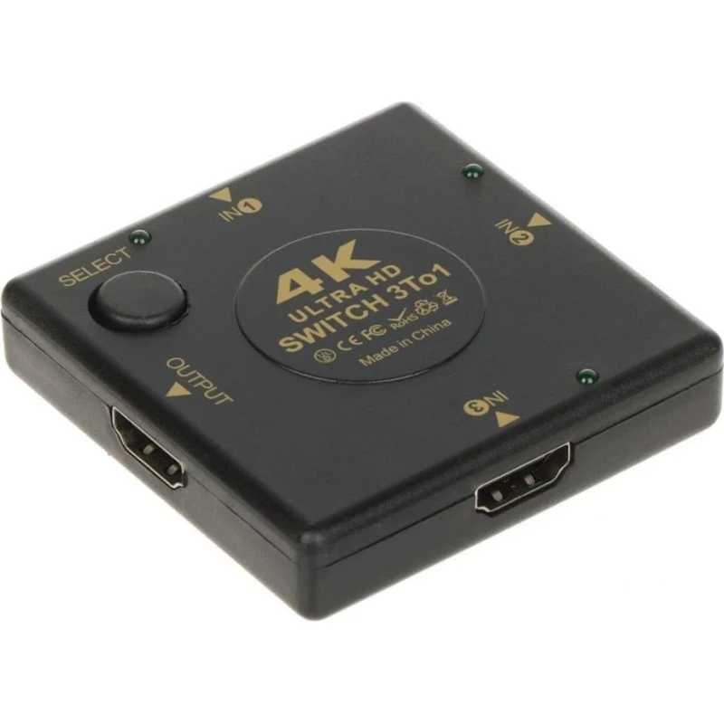 PAWONIK Switch 3x HDMI 4K UHD, 1 wyjście
