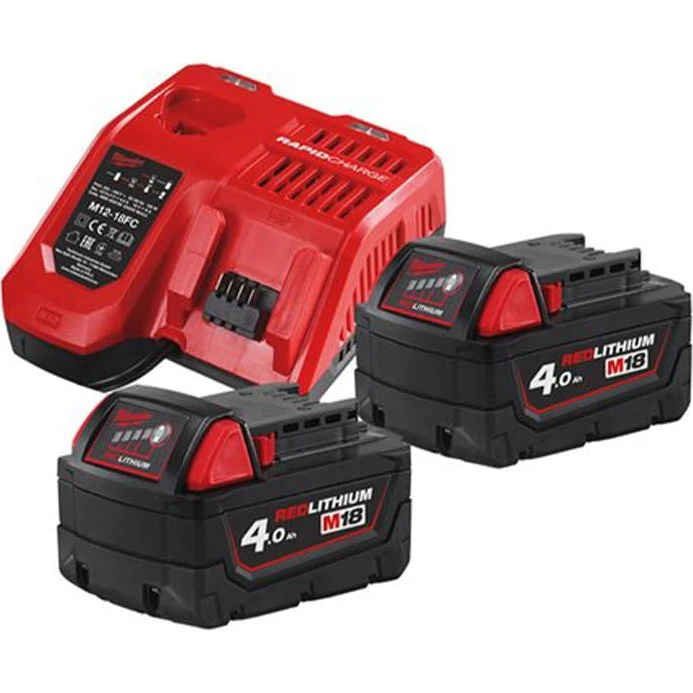 Milwaukee M18 NRG-402 2x4,0 Ah + ładowarka