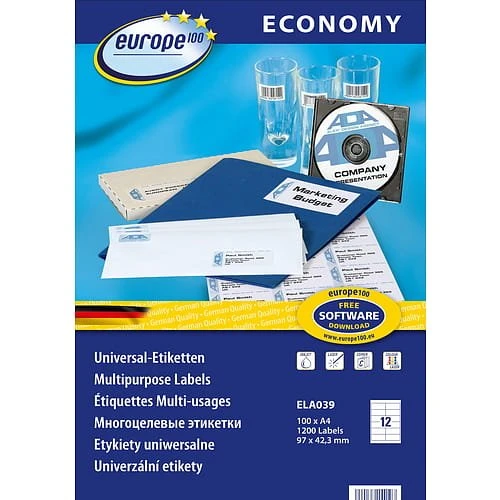 Avery Zweckform Etykiety Economy 97x42,3 mm, 100 ark.