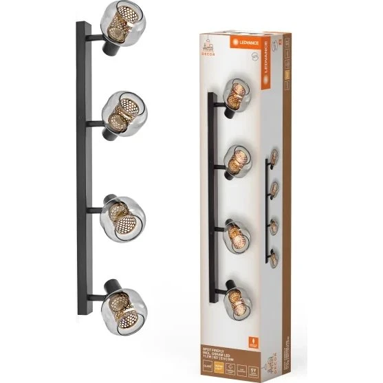 OSRAM Decor Spot Firefly 4x2,8W 827 E14 czarny matowy