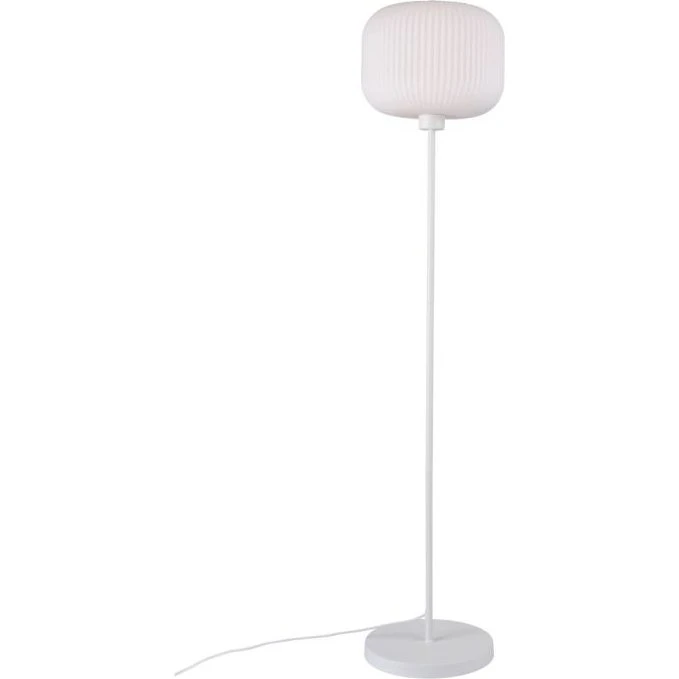Nordlux Milford Lampa Podłogowa Biała z Szklanym Kloszem
