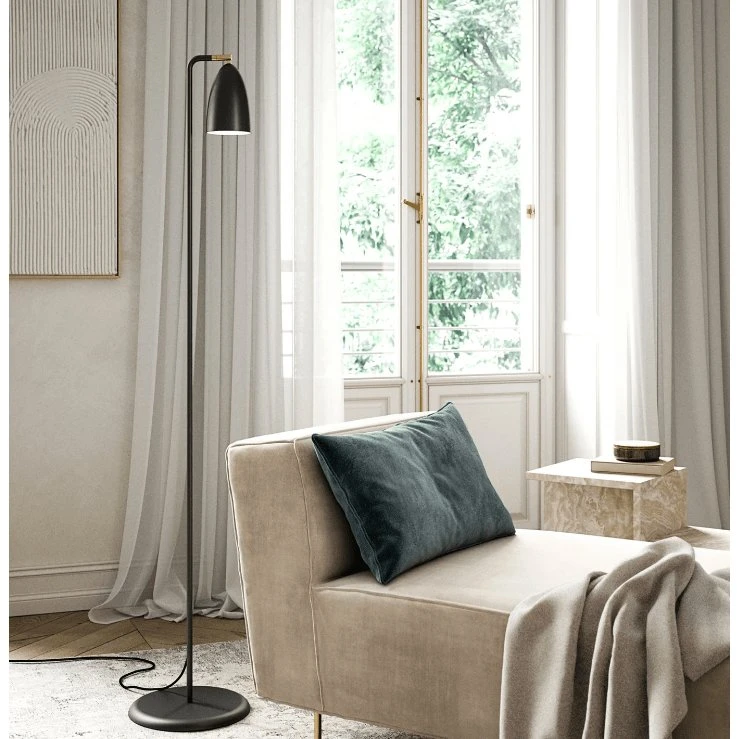 Nordlux Nexus lampa podłogowa czarna 1x6W 140,8 cm