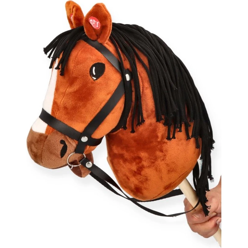 Adam Toys Gniadek – Konik na Patyku Pluszowy z Dźwiękiem