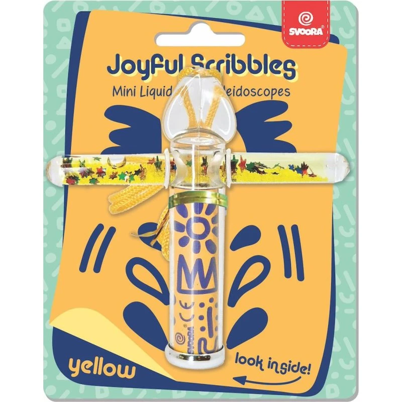 SVOORA Mini kalejdoskop z płynem żółty 23060