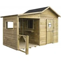 Ela 4iQ Drewniany Domek Ogrodowy z Gontem Antracytowym 2,44x1,25 m