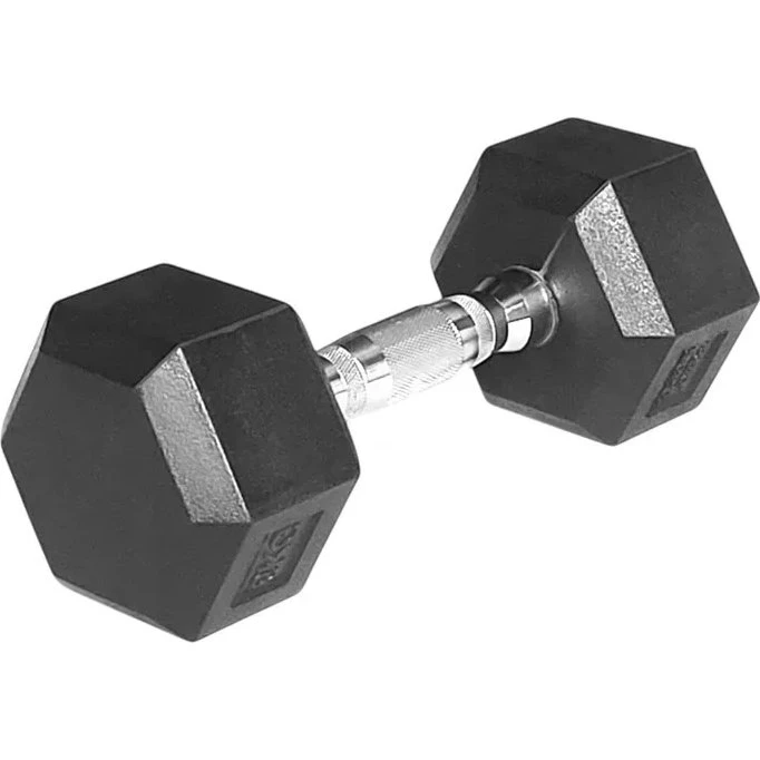 Hantla Hantleks 7 kg stalowa gumowana hex