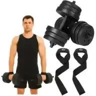 Kom Hantle HB001+ 2x10 kg z paskami treningowymi