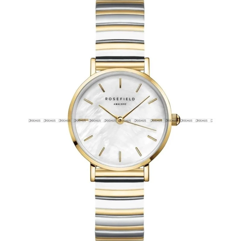 Rosefield Small Edit Gold - Zegarek damski z tarczą perłową, 26 mm