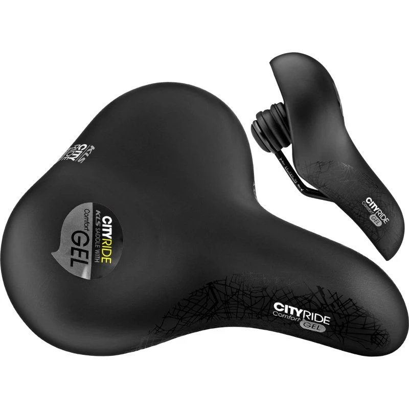 Kellys Cityride 017 Gel - Siodło rowerowe, czarne, 255 mm