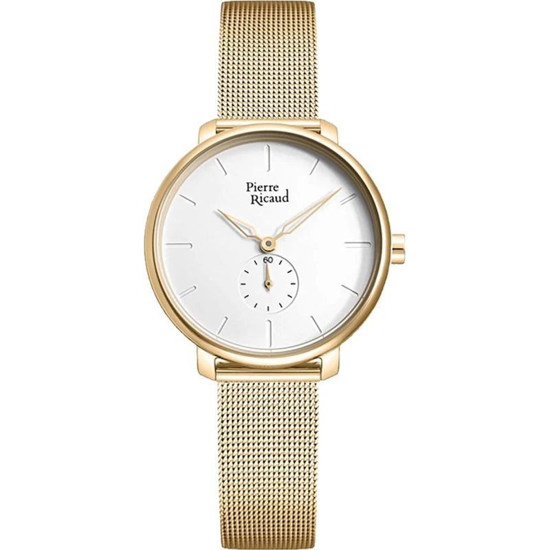 Pierre Ricaud P22168.1113Q Zegarek damska z paskiem złotym