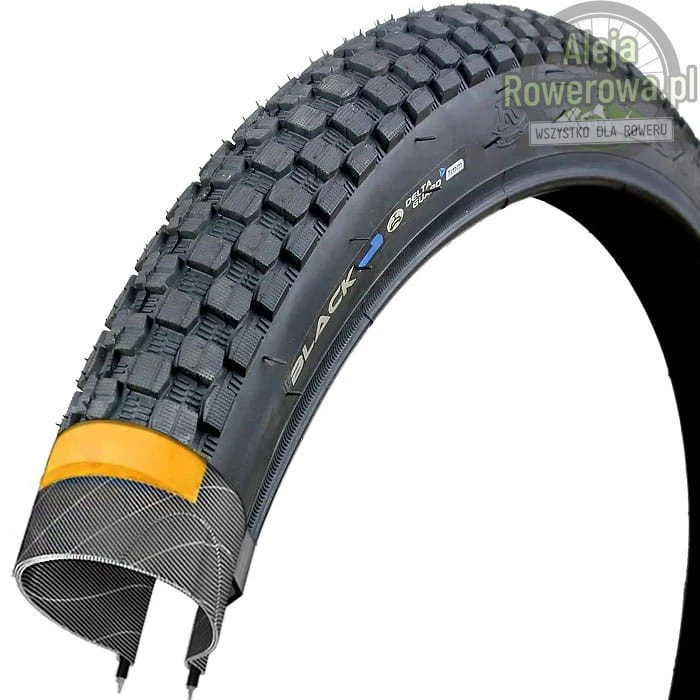BLACK1 Opona 20x2,40 62-406 1mm antyprzebicie