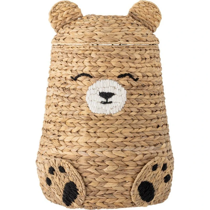 Bloomingville Timone Kosz na zabawki z pokrywką, naturalny, 40x57 cm