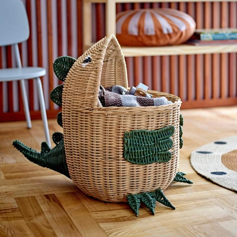 Bloomingville Eddi Rattanowy Kosz do Przechowywania Dinozaura