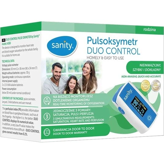 Sanity DUO CONTROL AP 4117, pulsoksymetr napalcowy