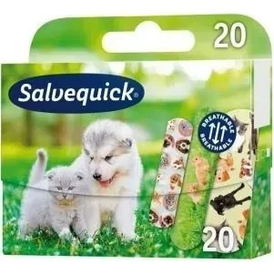 Salvequick Animals Plastry dla dzieci 20 sztuk