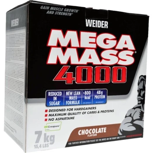 Weider Mega Mass 4000 7000 g – Gainer niskokaloryczny
