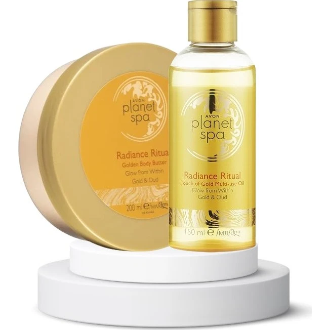 Avon Planet Spa Radiance Ritual Zestaw Masło + Olejek 200ml+150ml