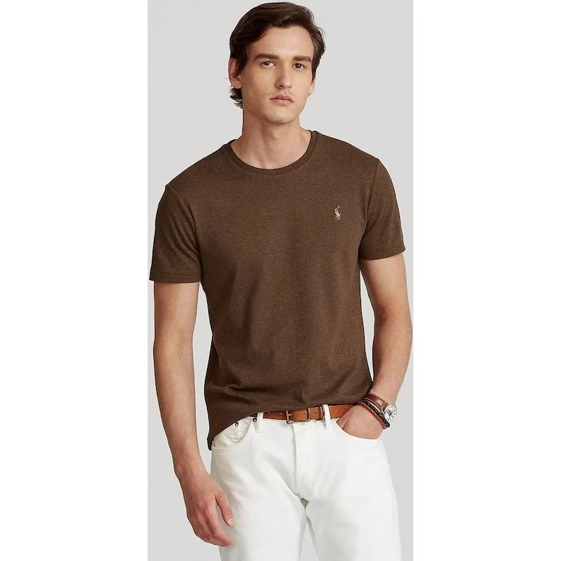 Polo Ralph Lauren T-shirt męskie bawełniany brązowy