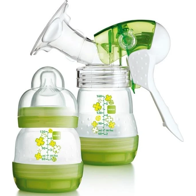 MAM Baby Laktator Ręczny z 2 butelkami 130/160 ml