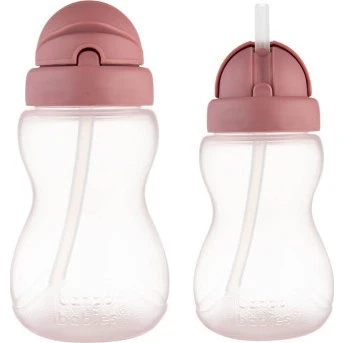Canpol babies Bidon ze składaną rurką 270 ml różowy