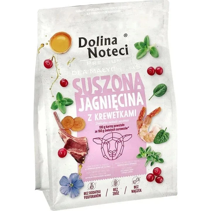 Dolina Noteci Premium Suszona Jagnięcina Krewetki 3kg